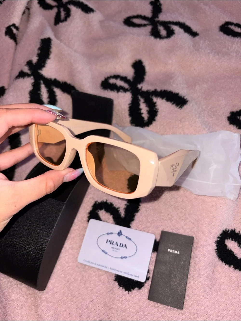 Prada PR 17WS- light orange lense- in original packaging- includes prada card